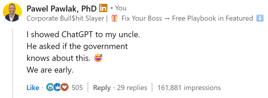 Viral comment screenshot
