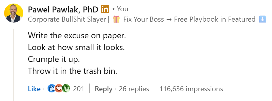 Viral comment screenshot